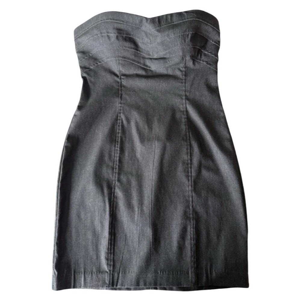 Strapless Dark Grey Mini Dress – Forever 21 (Size L)